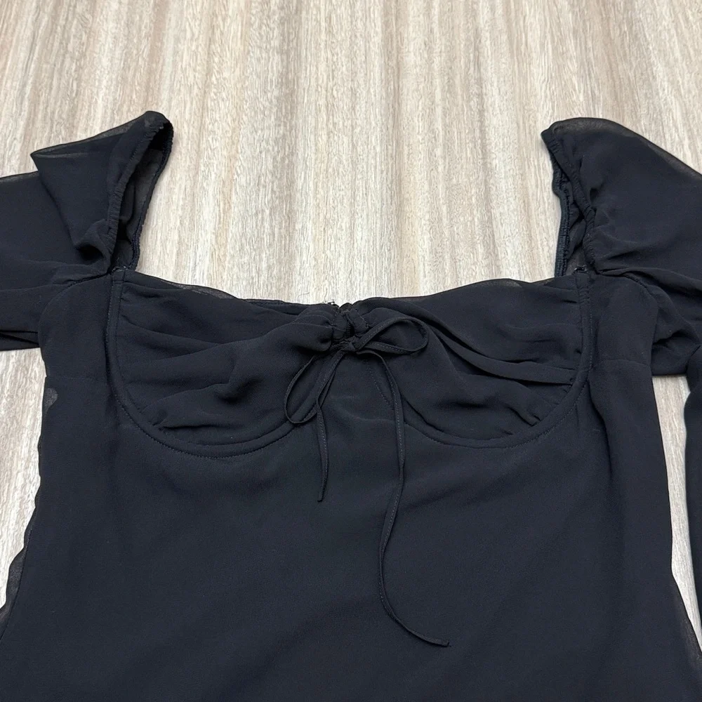 House Of CB Babydoll Dress size medium black - Picture 4 of 7